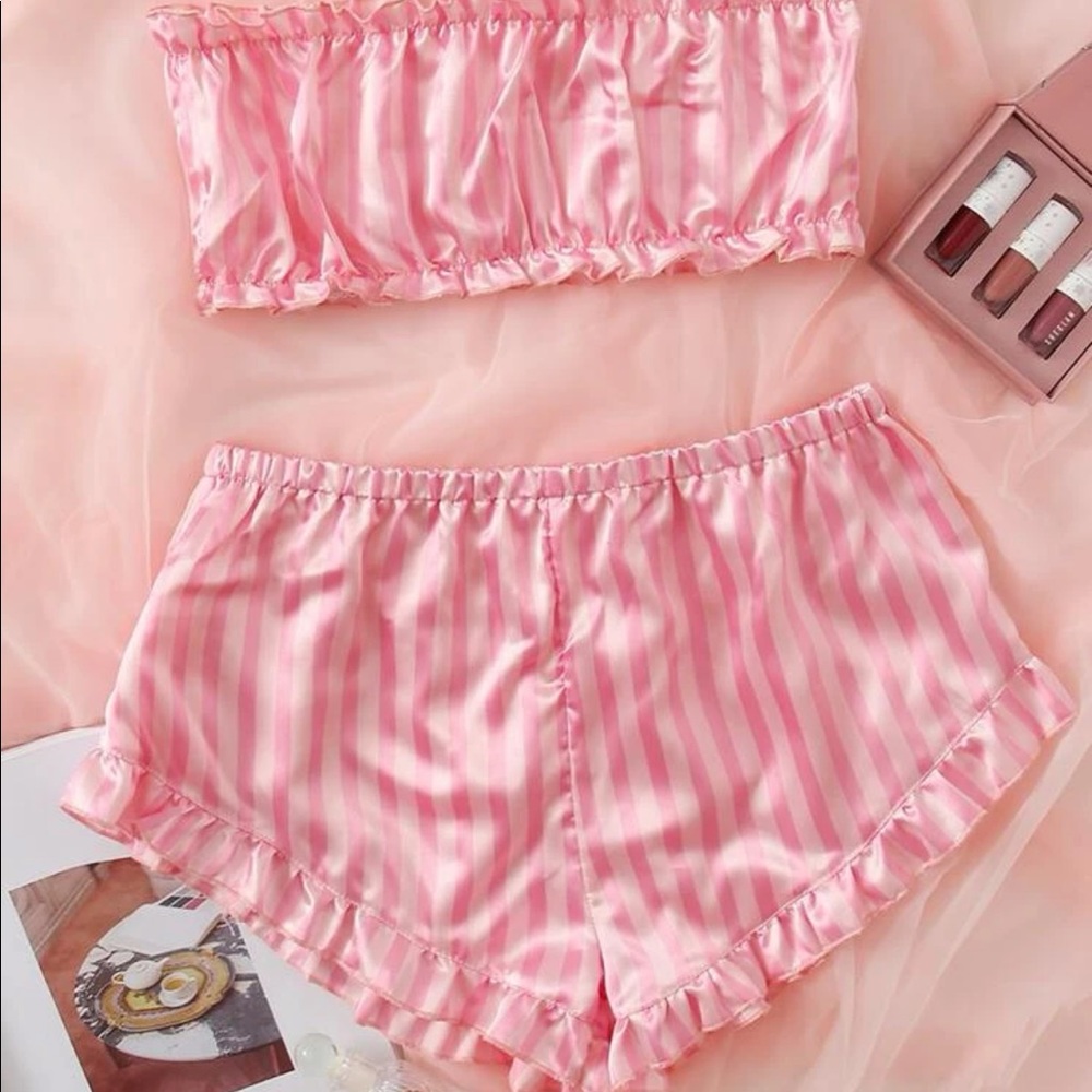The Fav- Pink Night Time Two Piece Set Nwot - Picture 1 of 8